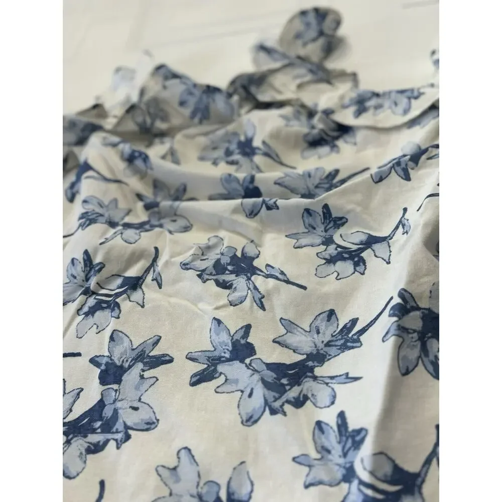 JOA Los Angeles Linen Cold Shoulder Sundress White Floral Women’s Size Small S - Picture 2 of 6